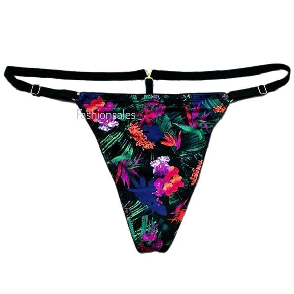 Victoria's Secret V- Hardware Smooth Satiny adjustable Straps V string panty L - Picture 1 of 4